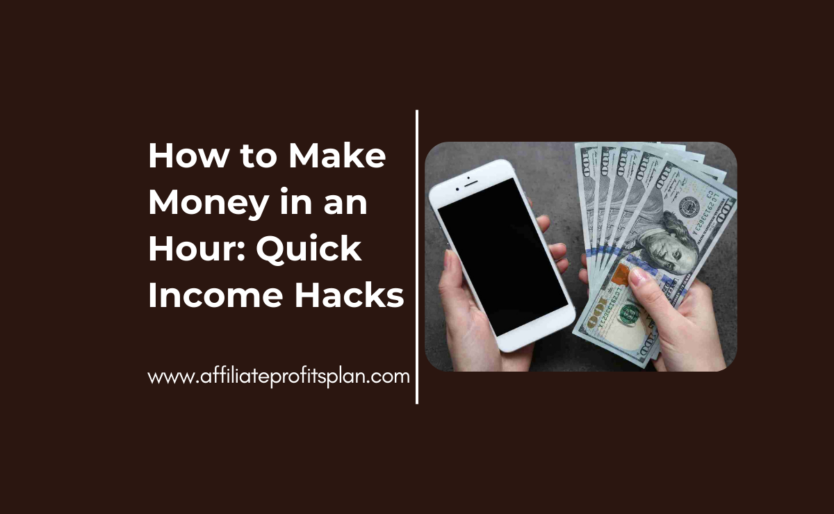 How to Make Money in an Hour: Quick Income Hacks