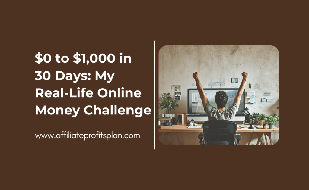 $0 to $1,000 in 30 Days: My Real-Life Online Money Challenge