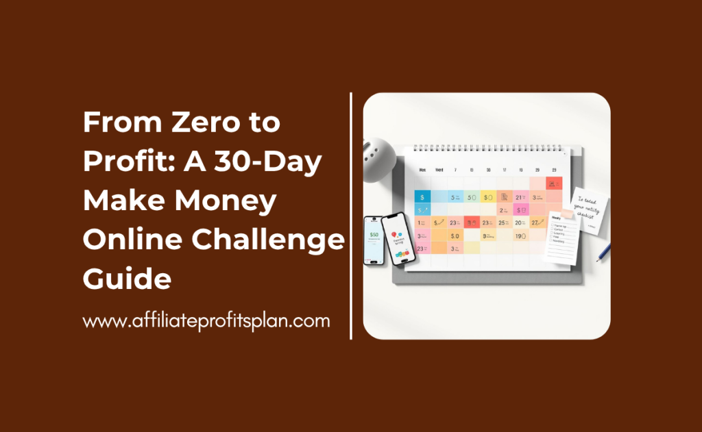 From Zero to Profit: A 30-Day Make Money Online Challenge Guide